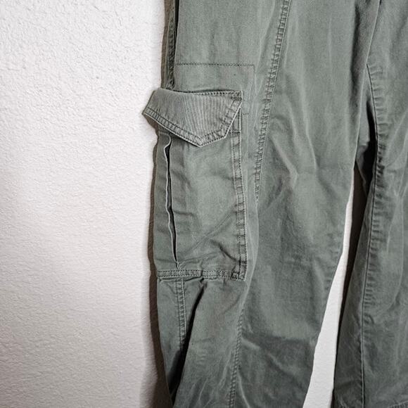 Abercrombie & fitch green baggy cargo pants women's size 16S Y2K style military - Picture 2 of 7